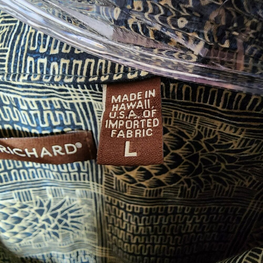 Tori Richard Hawaiian Shirt Mens L Pineapple Cotton Coastal Resortwear Vacation - Picture 2 of 9